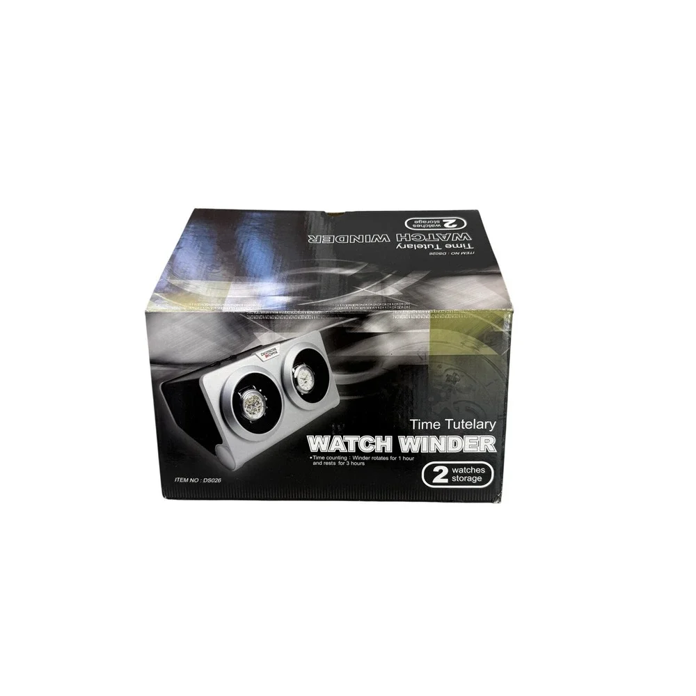 Deutsche Optik Time Tutelary Dual Watch Winder DS026 Silver Black 2 Watch Slot